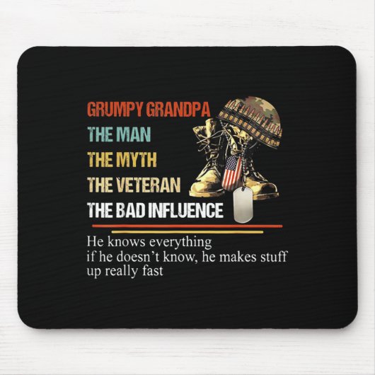 Mpy Grandpa The Man The Myth The Veteran  Muismat (Voorkant)