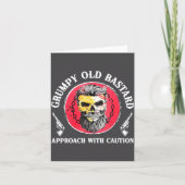 Mpy Old Approach With Caution Beard Skull Barber  Kaart (Voorkant)