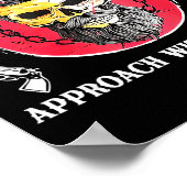 Mpy Old Approach With Caution Beard Skull Barber  Poster (Hoek)