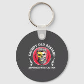 Mpy Old Approach With Caution Beard Skull Barber  Sleutelhanger (Voorkant)