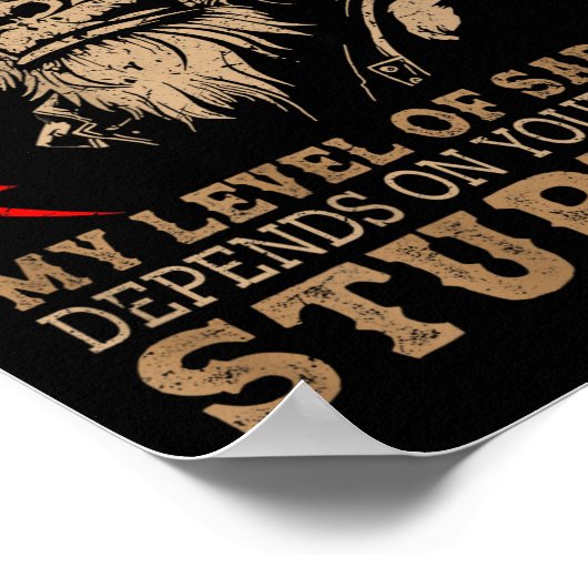 Mpy Old Man - My Level Of Sarcasm Funny Monkey (on Poster (Hoek)