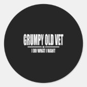 Mpy Old Vet  Ronde Sticker (Voorkant)