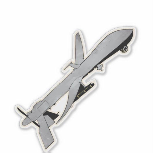 MQ-1 Predator, UAV-Vliegtuig Sticker (Voorkant)