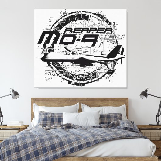 MQ-9 Reaper Canvas Afdruk (Insitu (Slaapkamer))