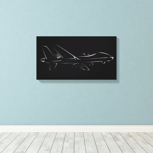 MQ-9 Reaper Canvas Afdruk (Insitu (Houten vloer))