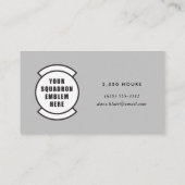 MQ-9 Reaper Pilot met Squadron Patch Visitekaartje (Achterkant)