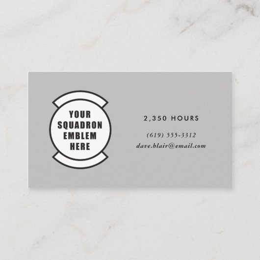 MQ-9 Reaper Pilot met Squadron Patch Visitekaartje (Achterkant)