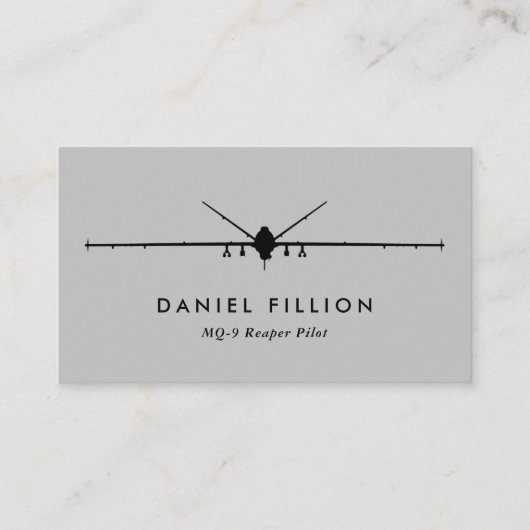 MQ-9 Reaper Pilot met Squadron Patch Visitekaartje (Voorkant)