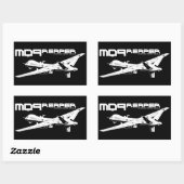 MQ-9 Reaper rechthoekschakelaars Rechthoekige Sticker (Vel)