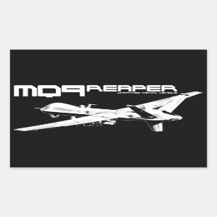 MQ-9 Reaper rechthoekschakelaars Rechthoekige Sticker