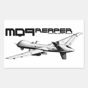 MQ-9 Reaper rechthoekschakelaars Rechthoekige Sticker