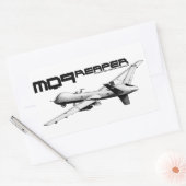 MQ-9 Reaper rechthoekschakelaars Rechthoekige Sticker (Envelop)