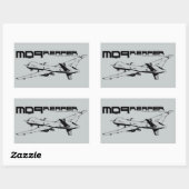 MQ-9 Reaper rechthoekschakelaars Rechthoekige Sticker (Vel)