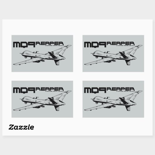MQ-9 Reaper rechthoekschakelaars Rechthoekige Sticker (Vel)