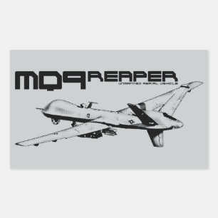 MQ-9 Reaper rechthoekschakelaars Rechthoekige Sticker