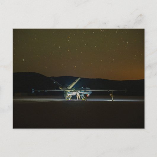MQ-9 Reaper 's nachts Briefkaart (Voorkant)