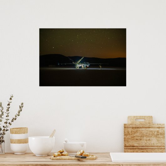 MQ-9 Reaper 's nachts Poster (Keuken)