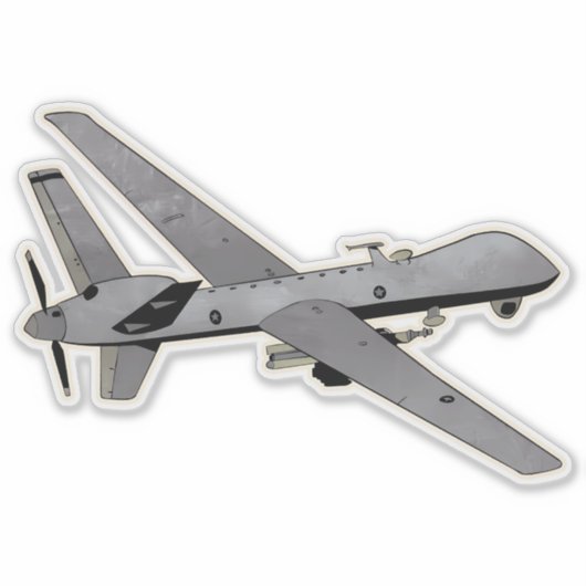 MQ-9 Reaper, UAV-Vliegtuig Sticker (Voorkant)