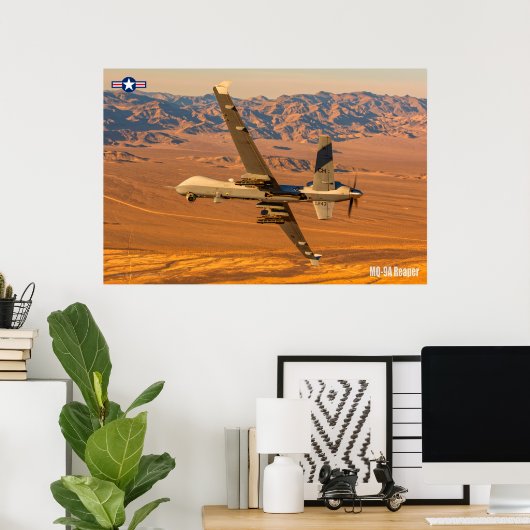 MQ-9A REAPER POSTER (Thuiskantoor)