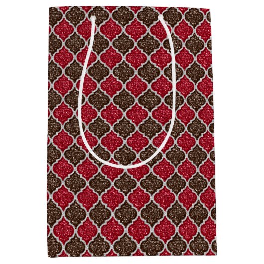MQF Sequins-Chocolate-Cherry-GIFT BAG M Medium Cadeauzakje (Voorkant)