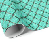 MQF Sequins-Mint-Chocolate-GIFT WRAP Cadeaupapier (Rol Hoek)