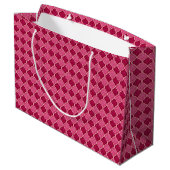 MQF Sequins-roze-Magenta-GIFT BAG L Large Cadeautasje (Achterkant Gekanteld)