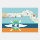 MR340 kaart met checkpoints 2021 paddlestops 3 Inpakpapier Vel (Voorkant 2)