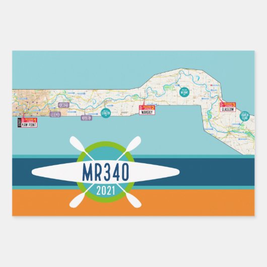 MR340 kaart met checkpoints 2021 paddlestops 3 Inpakpapier Vel (Voorkant 2)