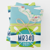 MR340 kaart met checkpoints 2021 paddlestops 3 Inpakpapier Vel (In situ)