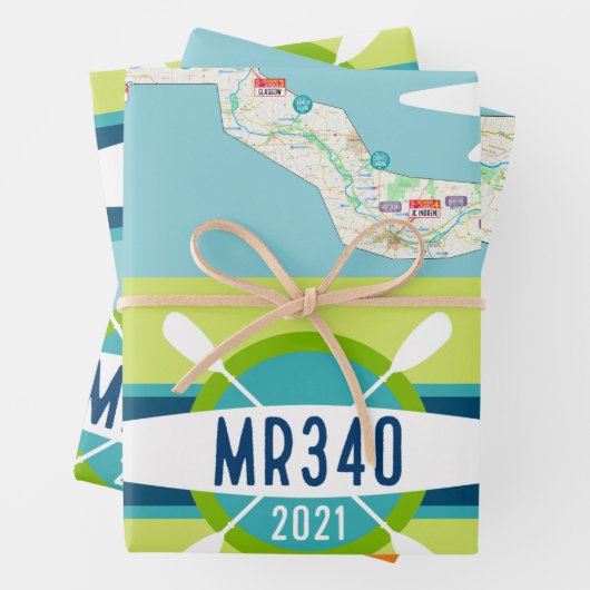 MR340 kaart met checkpoints 2021 paddlestops 3 Inpakpapier Vel (In situ)