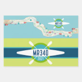 MR340 kaart met checkpoints 2021 paddlestops 3 Inpakpapier Vel (Voorkant)