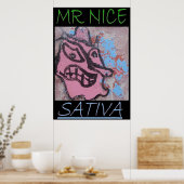 MR AARDIG SATIVA POSTER (Keuken)