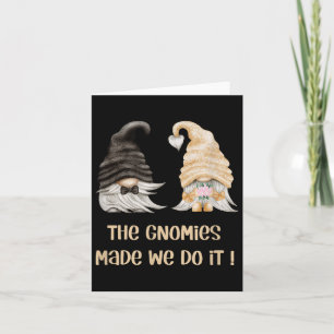Mr& Mrs Gnome voor Funny Gardener Wedding - BR Kaart