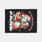 Mr & Mrs Santa Claus Christmas Matching Couple Fleece Deken (Voorkant (Horizontaal))