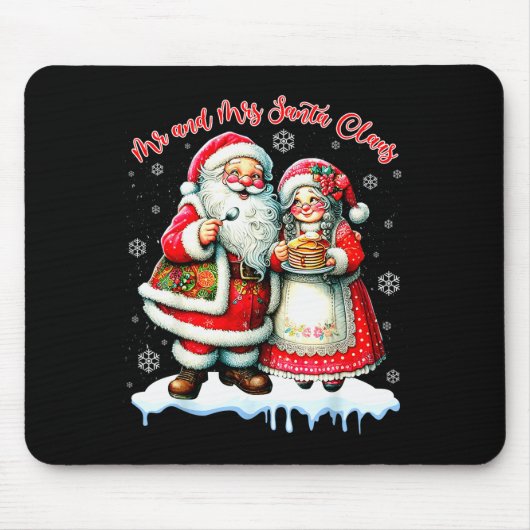 Mr &amp; Mrs Santa Claus Christmas Matching Couple Muismat (Voorkant)