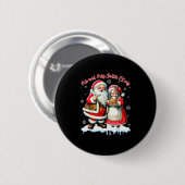 Mr & Mrs Santa Claus Christmas Matching Couple Ronde Button 5,7 Cm (Voorkant /achterkant)