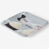 Mr. and Mrs. Bridal Shower Paper Plates Papieren Bordje (Gebogen)