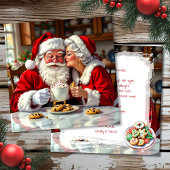 Mr and Mrs Claus Cookies, Hot Chocolate Christmas Feestdagenkaart