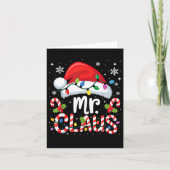Mr And Mrs Claus Couples Matching Christmas Kaart (Voorkant)
