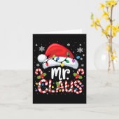 Mr And Mrs Claus Couples Matching Christmas  Kaart (Gele Bloem)
