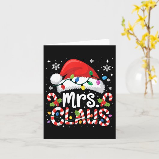 Mr And Mrs Claus Couples Matching Christmas  Kaart (Gele Bloem)