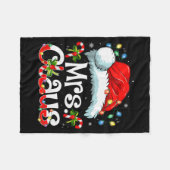 Mr And Mrs Claus Couples Matching Christmas Pajama Fleece Deken (Voorkant (Horizontaal))
