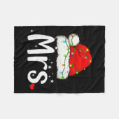 Mr And Mrs Claus Couples Matching Christmas Pajama Fleece Deken (Voorkant (Horizontaal))