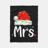 Mr And Mrs Claus Couples Matching Christmas Pajama Fleece Deken (Voorkant)