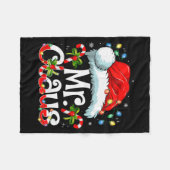 Mr And Mrs Claus Couples Matching Christmas Pajama Fleece Deken (Voorkant (Horizontaal))