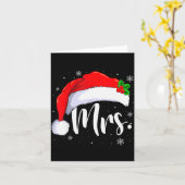 Mr And Mrs Claus Couples Matching Christmas Pajama Kaart (Gele Bloem)