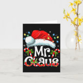 Mr And Mrs Claus Couples Matching Christmas Pajama Kaart (Gele Bloem)