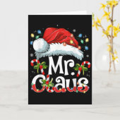 Mr And Mrs Claus Couples Matching Christmas Pajama Kaart (Gele Bloem)
