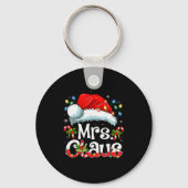 Mr And Mrs Claus Couples Matching Christmas Pajama Sleutelhanger (Voorkant)