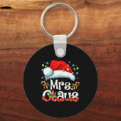 Mr And Mrs Claus Couples Matching Christmas Pajama Sleutelhanger (Voorkant)